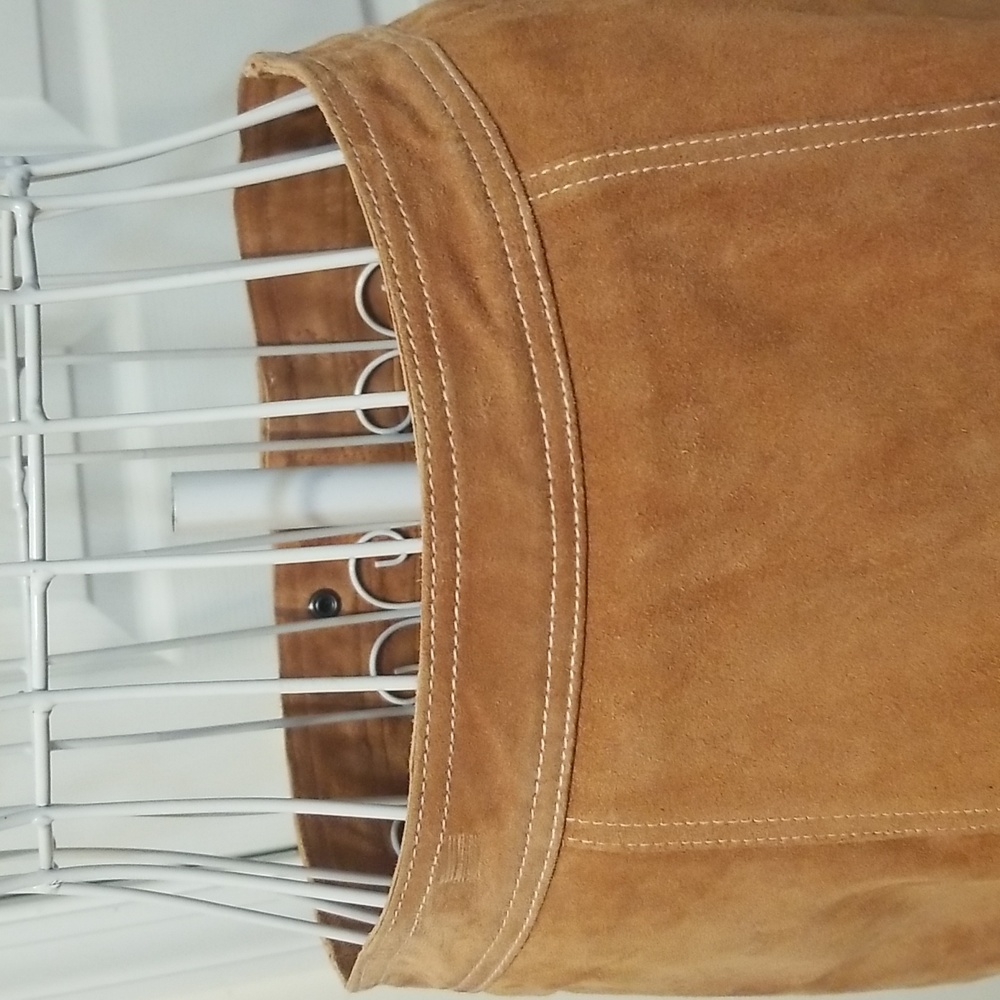 TOP OF THE LINE❣️TOPSHOP leather suede mini skirt. Size 4 - Picture 6 of 12